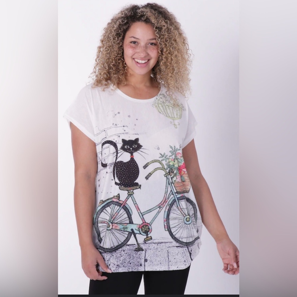 Women's Graphic Tee Over Sized Cute Tshirt 3XL - Picture 2 of 6